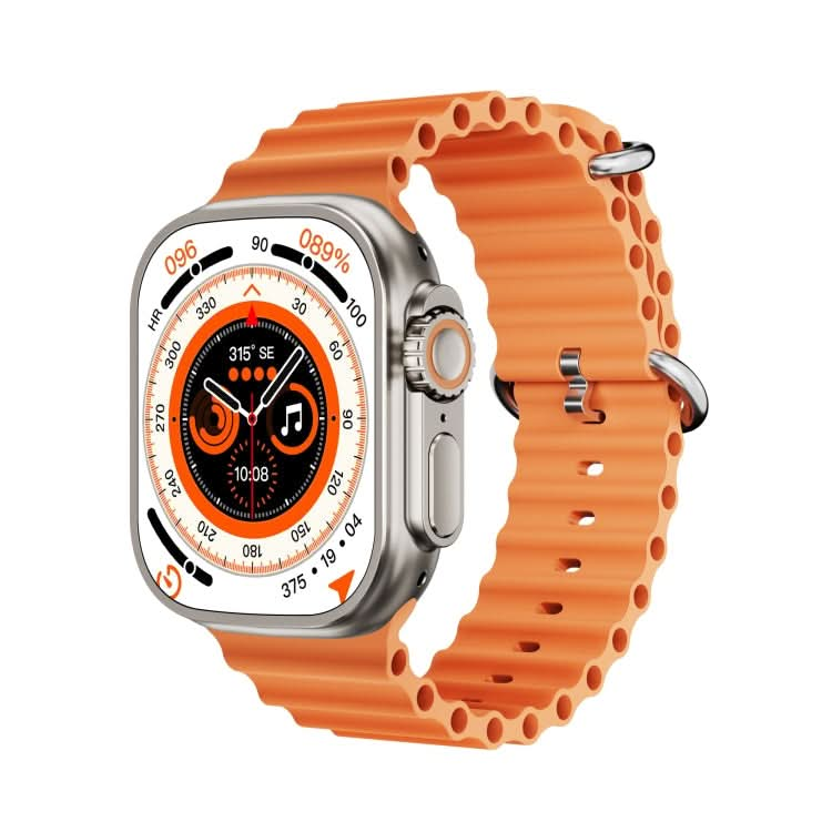 WS-E9 Ultra 2.2 inch IP67 Waterproof Metal Buckle Ocean Silicone Band Smart Watch, Support Heart Rate / NFC