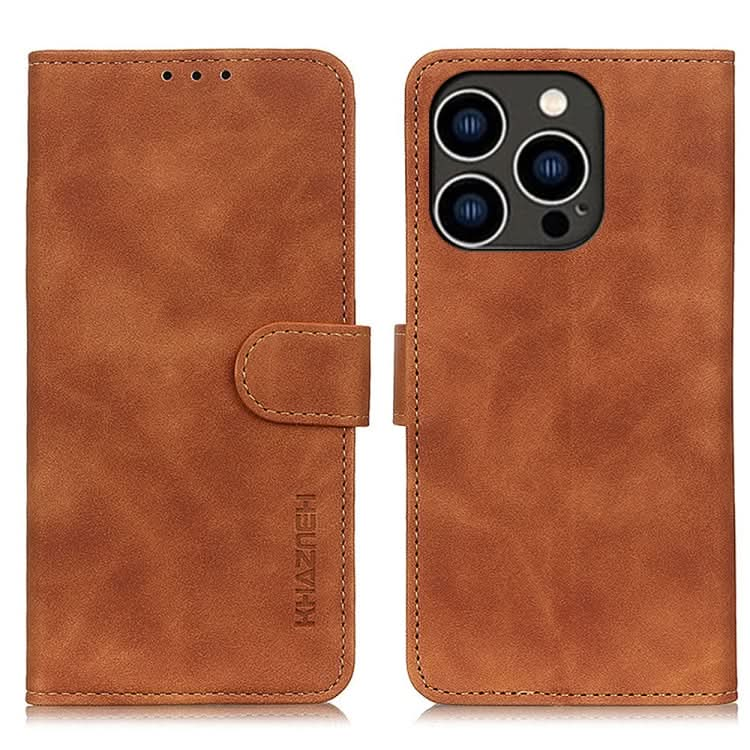 KHAZNEH Retro Texture Leather Phone Case, Series 1