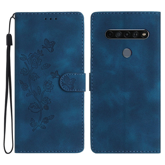 Flower Butterfly Embossing Pattern Leather Phone Case