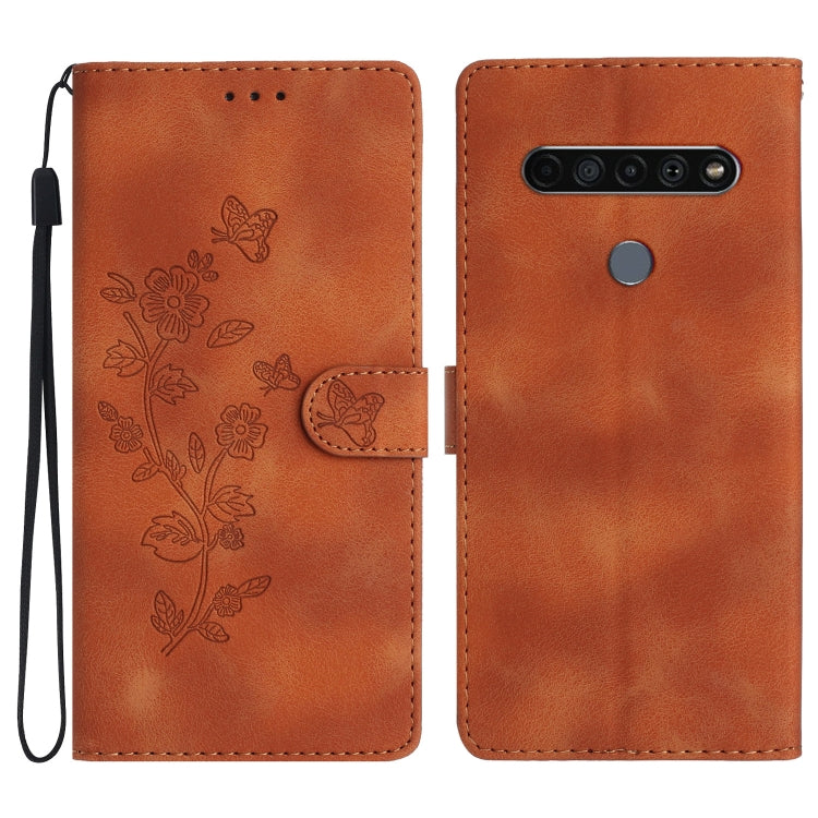 Flower Butterfly Embossing Pattern Leather Phone Case