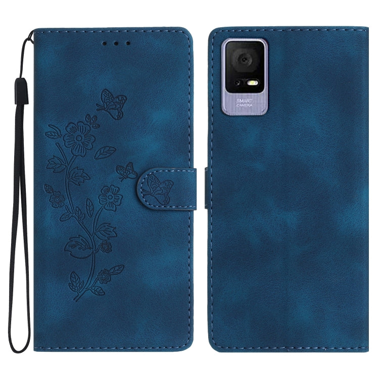 Flower Butterfly Embossing Pattern Leather Phone Case My Store