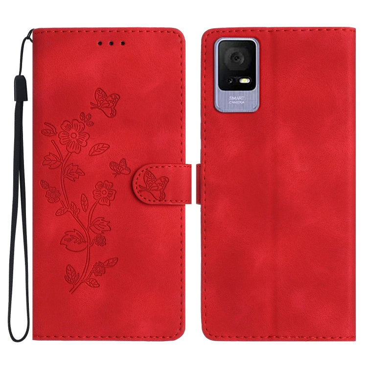 Flower Butterfly Embossing Pattern Leather Phone Case My Store