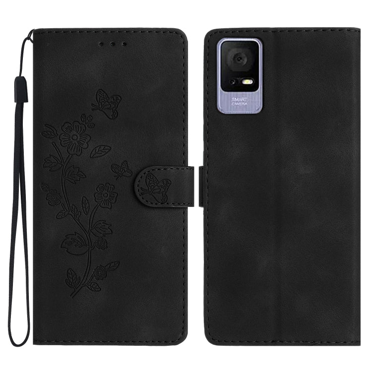 Flower Butterfly Embossing Pattern Leather Phone Case My Store