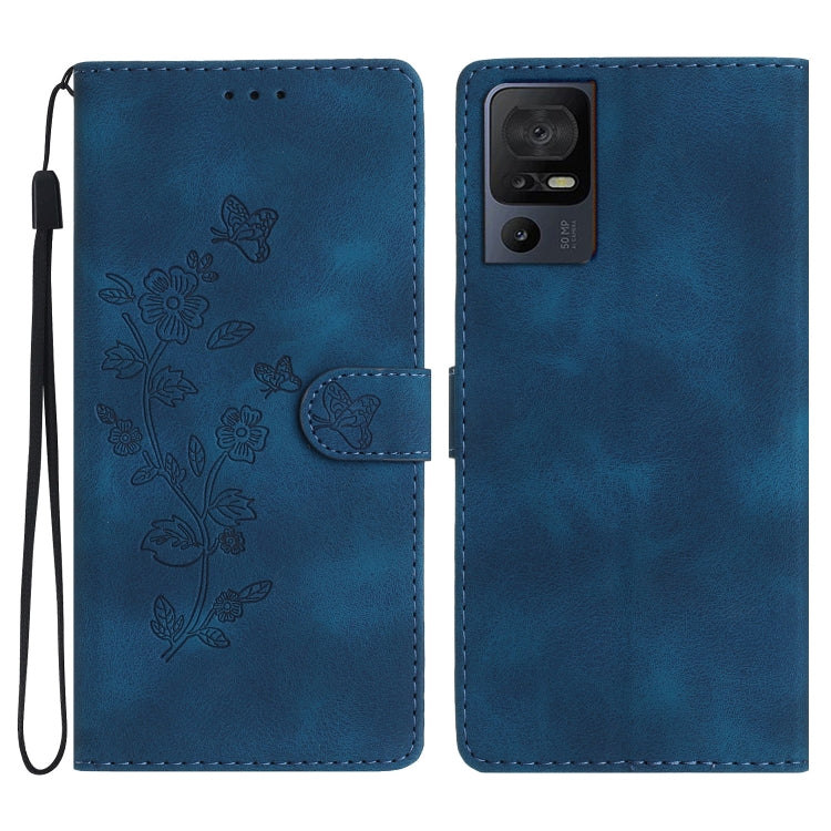 Flower Butterfly Embossing Pattern Leather Phone Case My Store