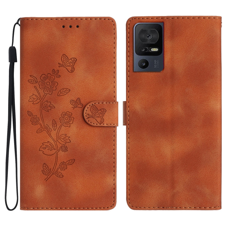 Flower Butterfly Embossing Pattern Leather Phone Case My Store