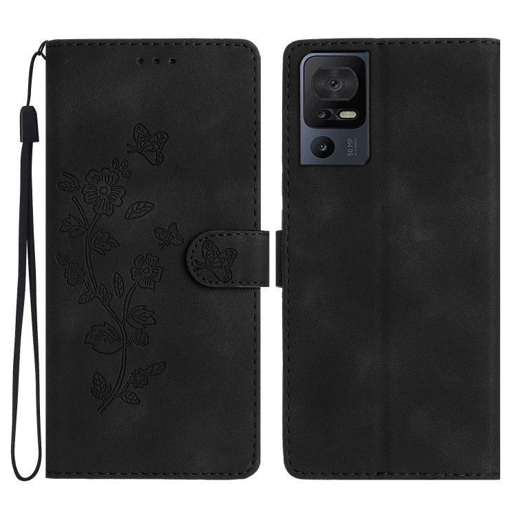 Flower Butterfly Embossing Pattern Leather Phone Case My Store