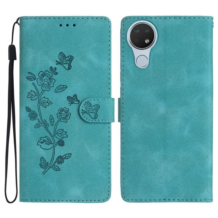 Flower Butterfly Embossing Pattern Leather Phone Case My Store