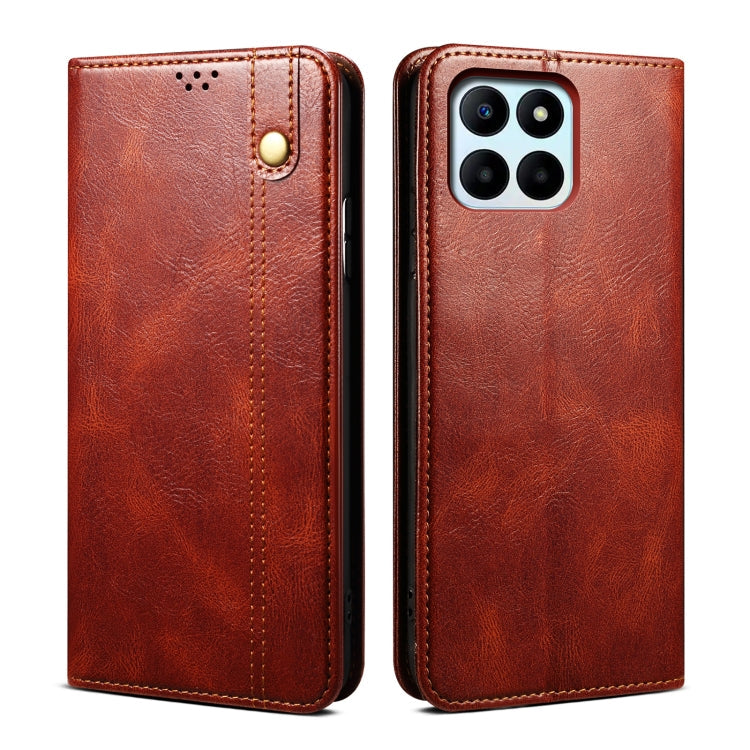 Oil Wax Crazy Horse Texture Leather Phone Case, Series 1