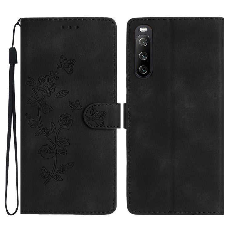 Flower Butterfly Embossing Pattern Leather Phone Case, Series 2