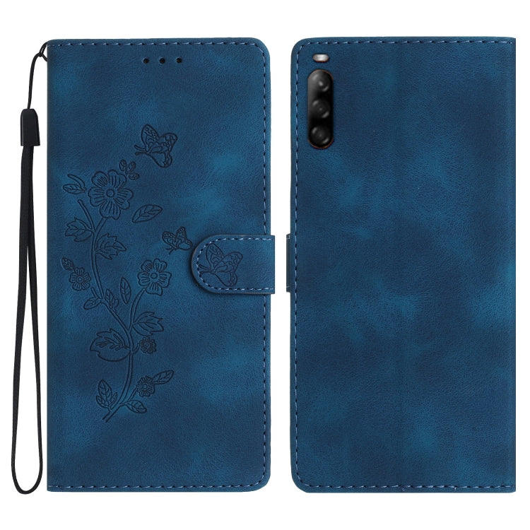 Flower Butterfly Embossing Pattern Leather Phone Case, Series 2