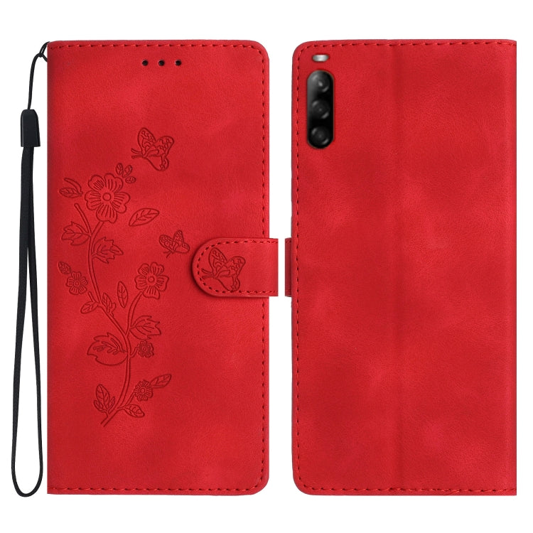 Flower Butterfly Embossing Pattern Leather Phone Case, Series 2