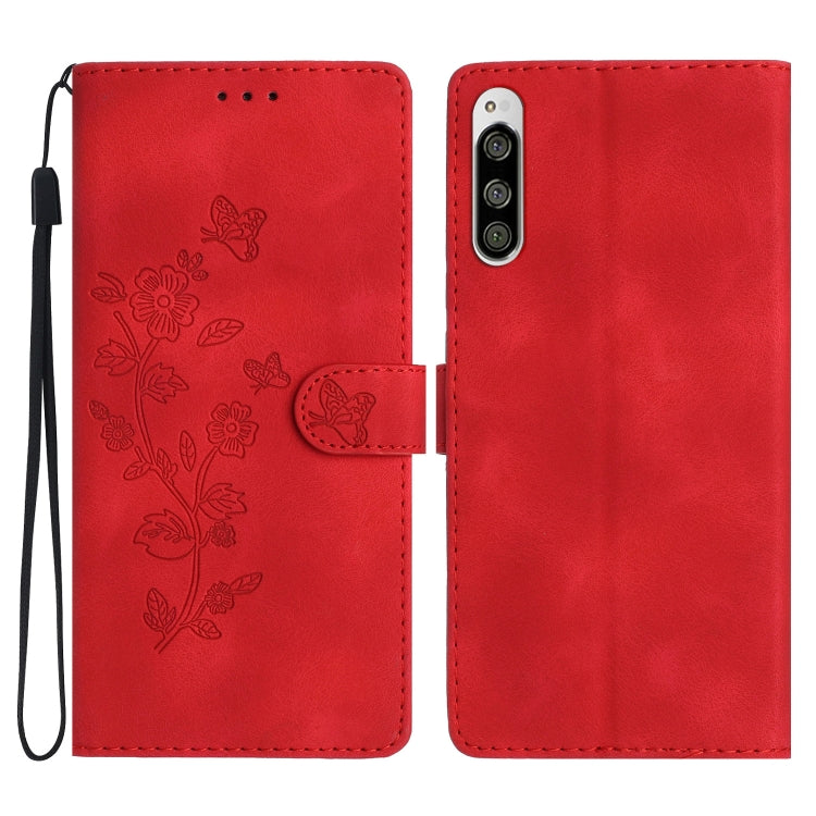 Flower Butterfly Embossing Pattern Leather Phone Case, Series 2