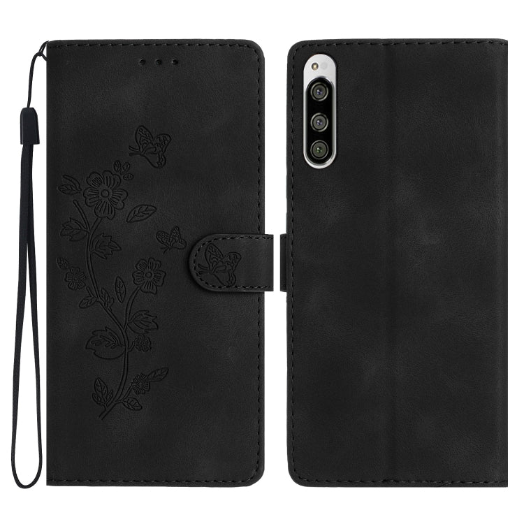 Flower Butterfly Embossing Pattern Leather Phone Case, Series 2