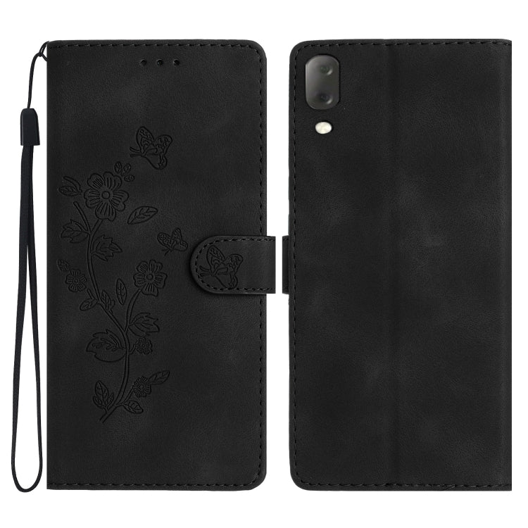 Flower Butterfly Embossing Pattern Leather Phone Case, Series 1