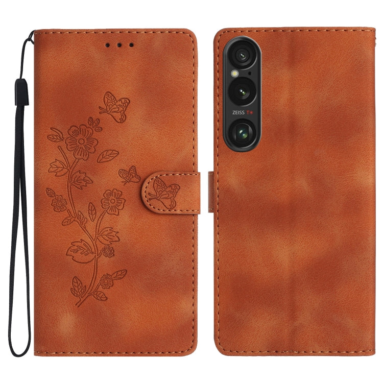 Flower Butterfly Embossing Pattern Leather Phone Case, Series 1