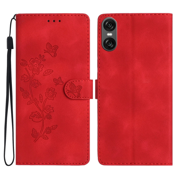 Flower Butterfly Embossing Pattern Leather Phone Case, Series 1