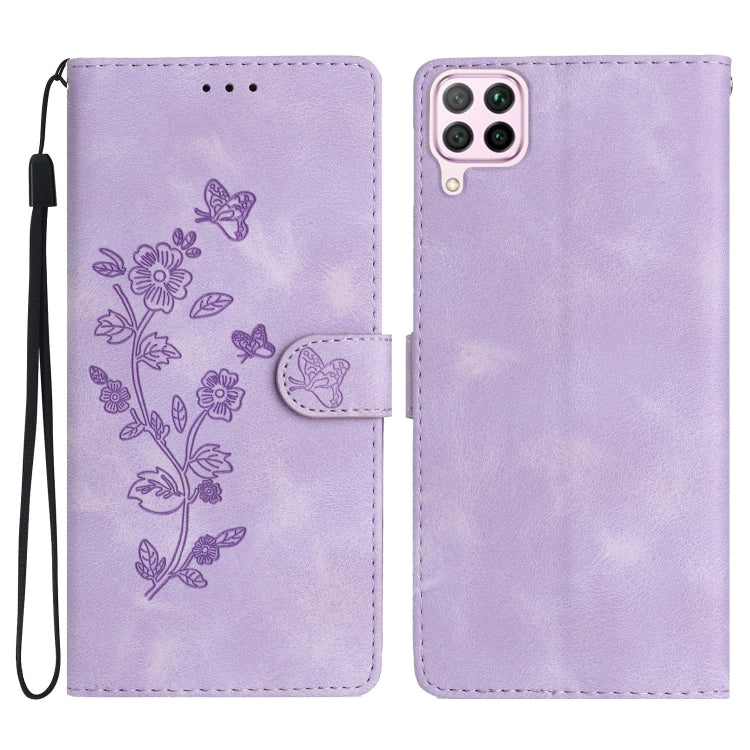 Flower Butterfly Embossing Pattern Leather Phone Case, Series 2