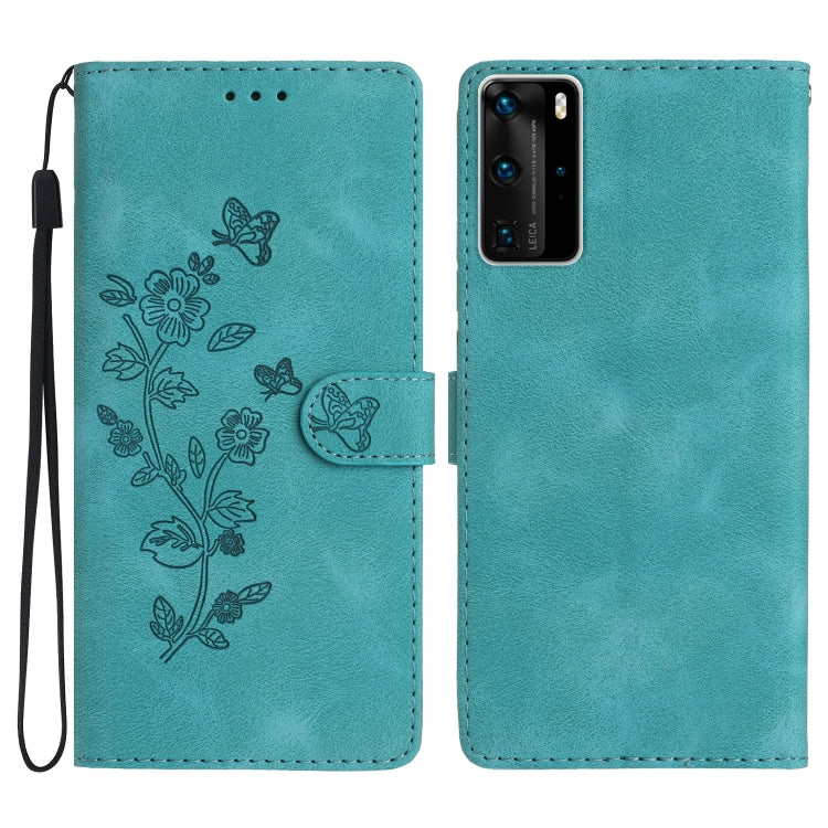 Flower Butterfly Embossing Pattern Leather Phone Case, Series 2