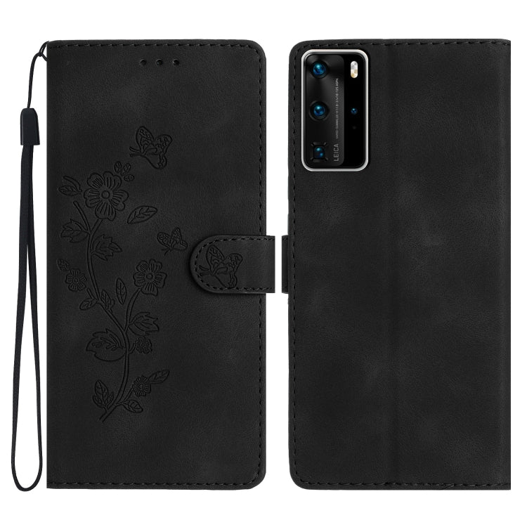 Flower Butterfly Embossing Pattern Leather Phone Case, Series 2