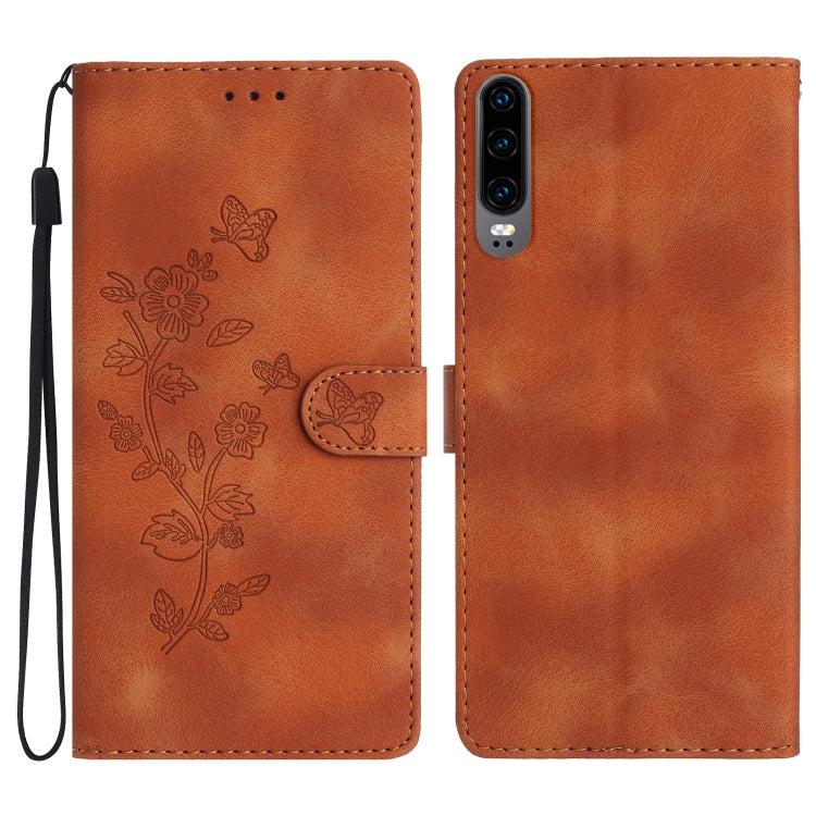 Flower Butterfly Embossing Pattern Leather Phone Case, Series 1