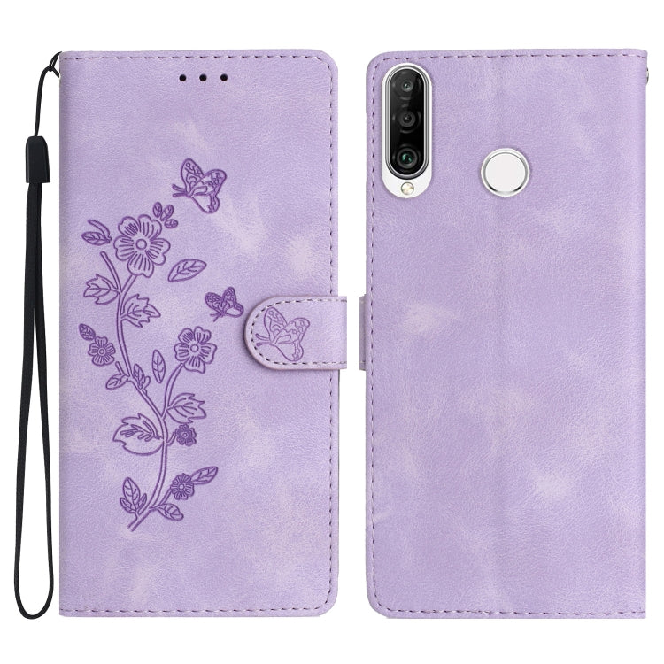 Flower Butterfly Embossing Pattern Leather Phone Case, Series 1