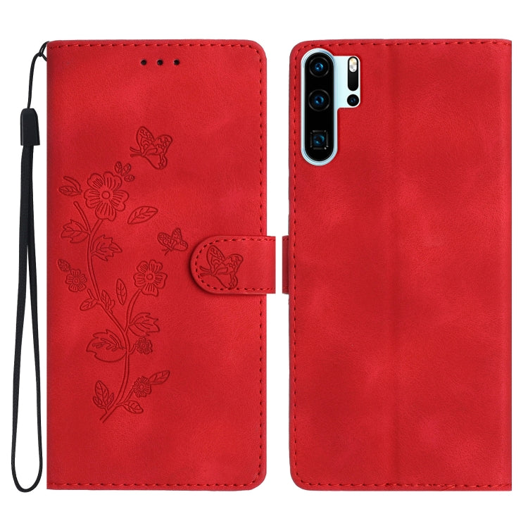 Flower Butterfly Embossing Pattern Leather Phone Case, Series 1