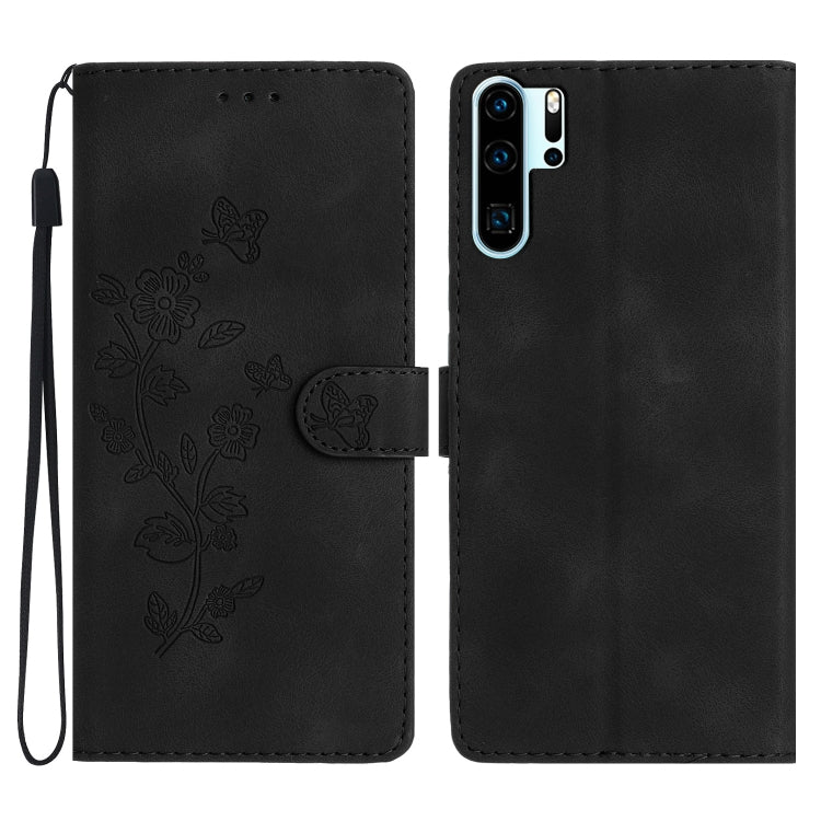 Flower Butterfly Embossing Pattern Leather Phone Case, Series 1