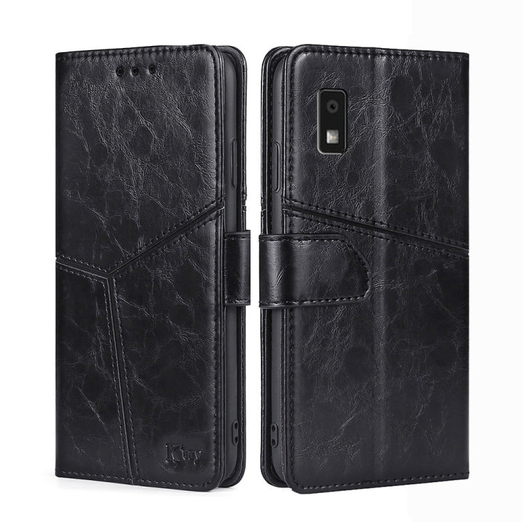 Geometric Stitching Leather Phone Case My Store