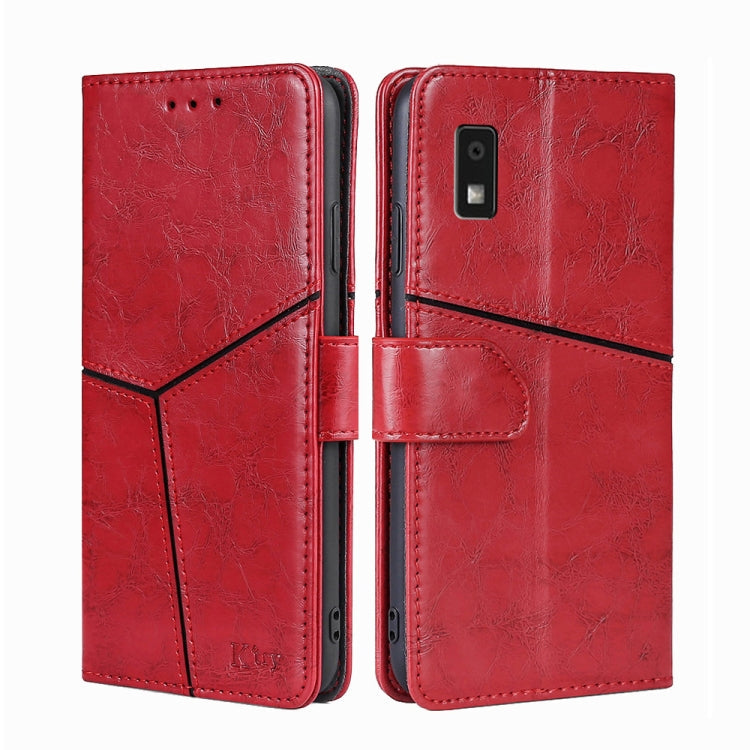 Geometric Stitching Leather Phone Case My Store