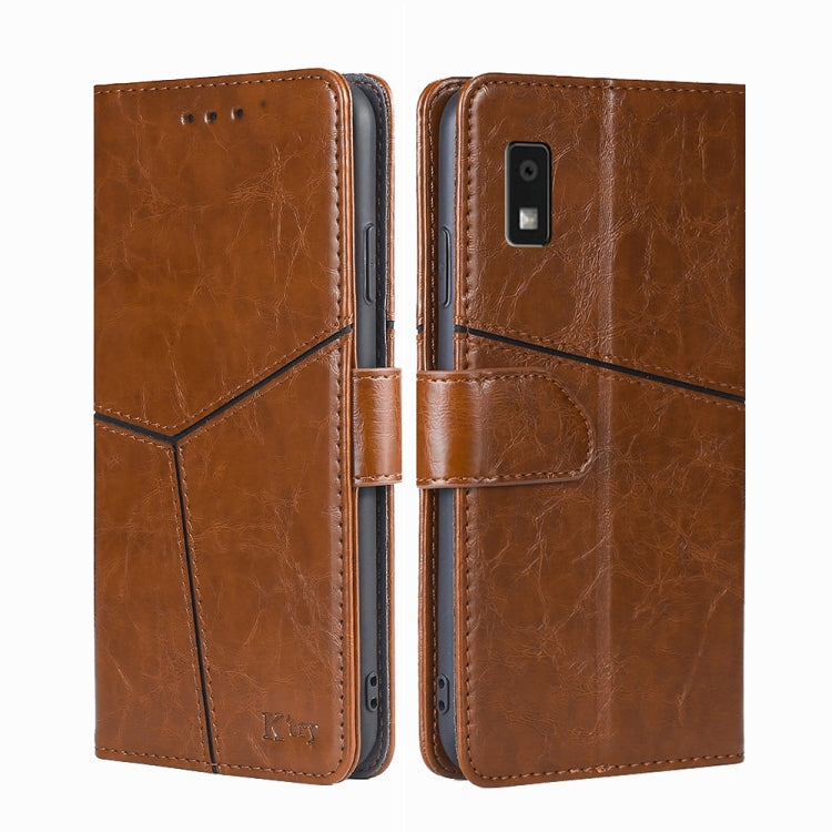 Geometric Stitching Leather Phone Case My Store