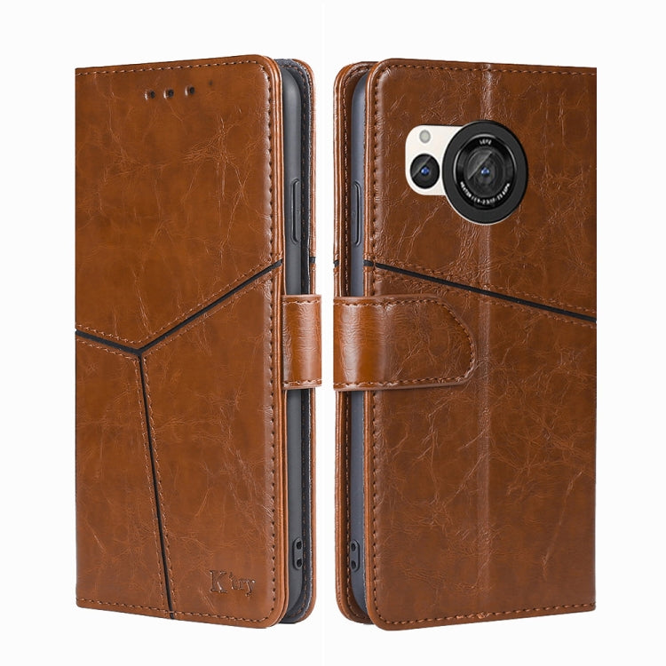 Geometric Stitching Leather Phone Case My Store