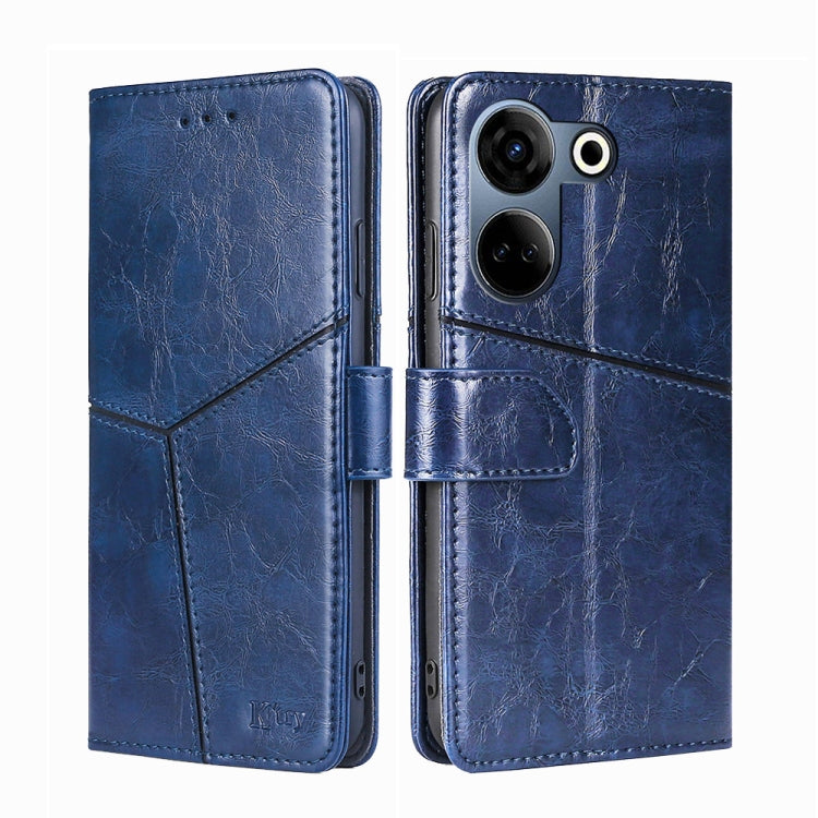 Geometric Stitching Leather Phone Case