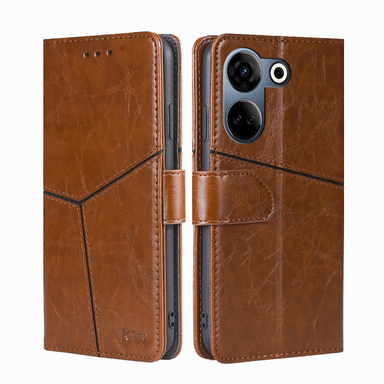 Geometric Stitching Leather Phone Case