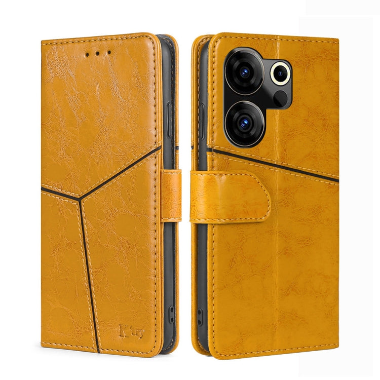 Geometric Stitching Leather Phone Case