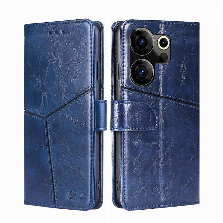 Geometric Stitching Leather Phone Case