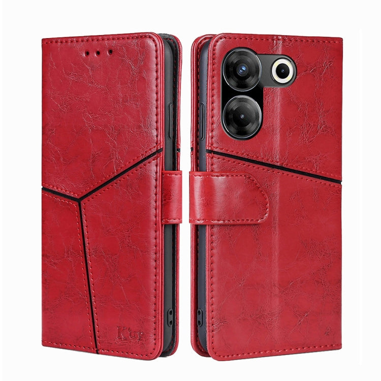 Geometric Stitching Leather Phone Case