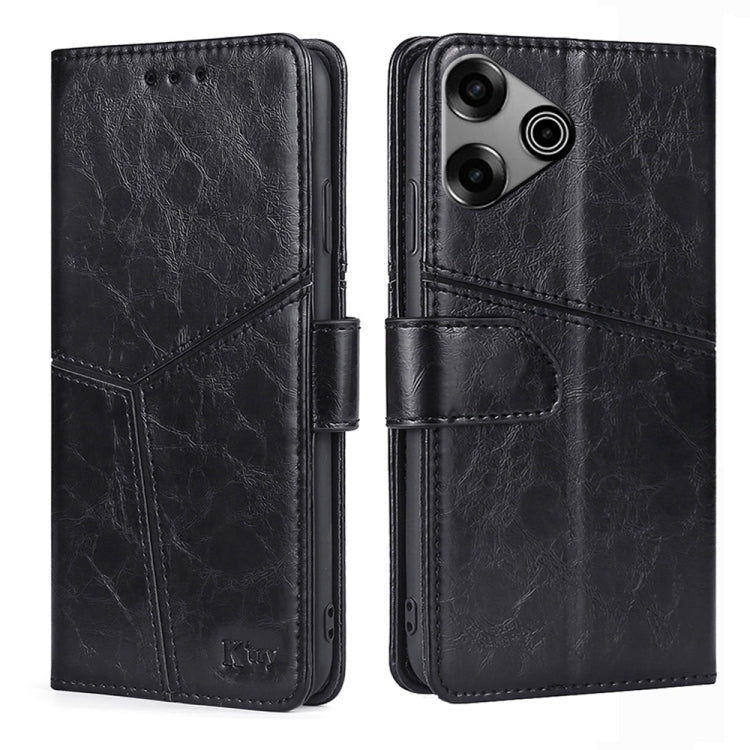 Geometric Stitching Leather Phone Case