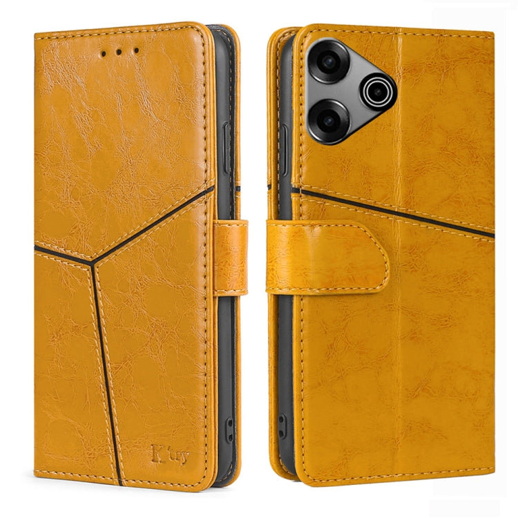 Geometric Stitching Leather Phone Case