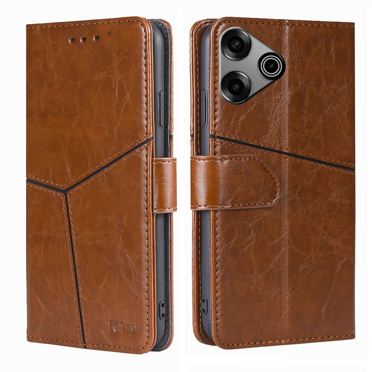 Geometric Stitching Leather Phone Case