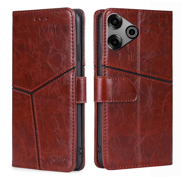 Geometric Stitching Leather Phone Case