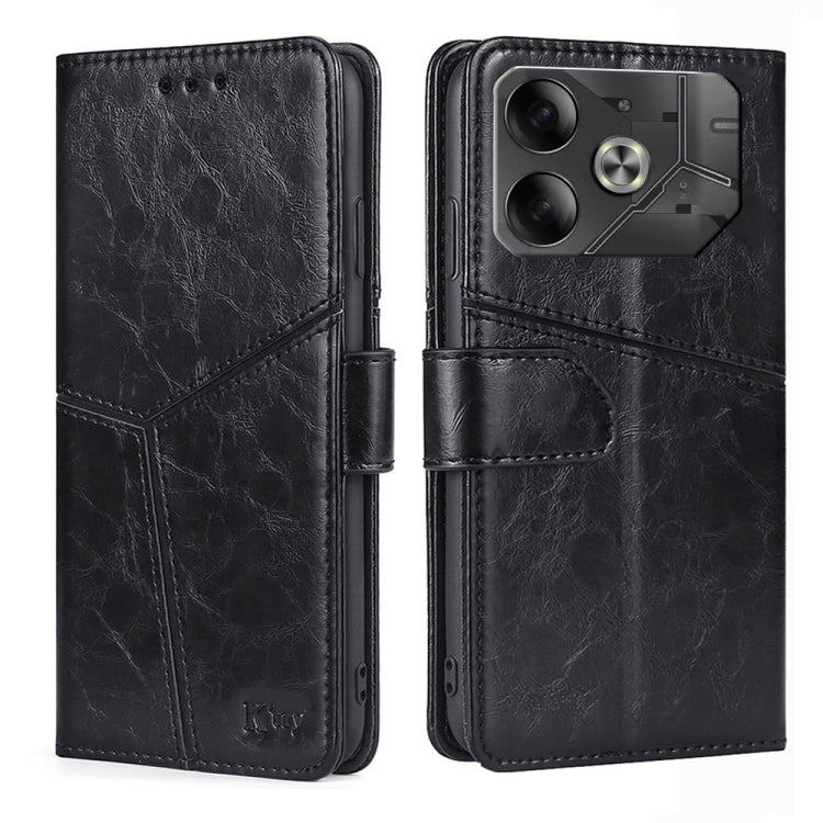 Geometric Stitching Leather Phone Case