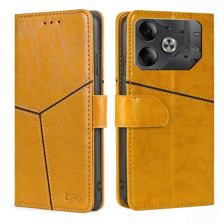 Geometric Stitching Leather Phone Case