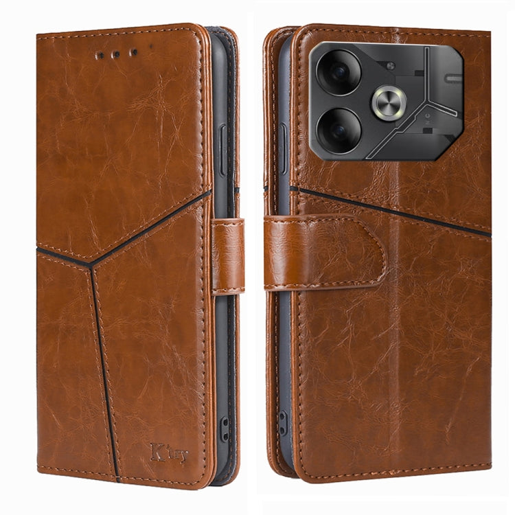 Geometric Stitching Leather Phone Case