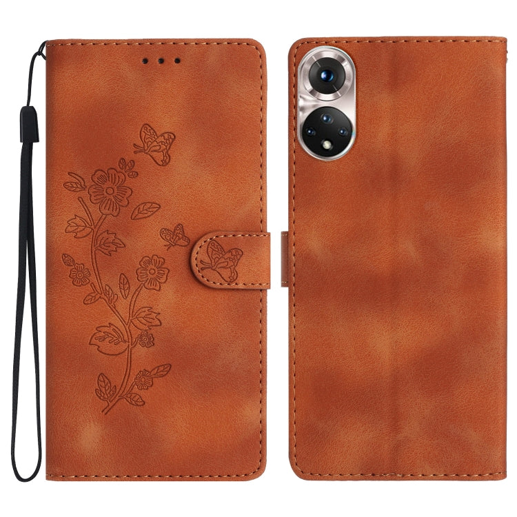 Flower Butterfly Embossing Pattern Leather Phone Case, Series 1