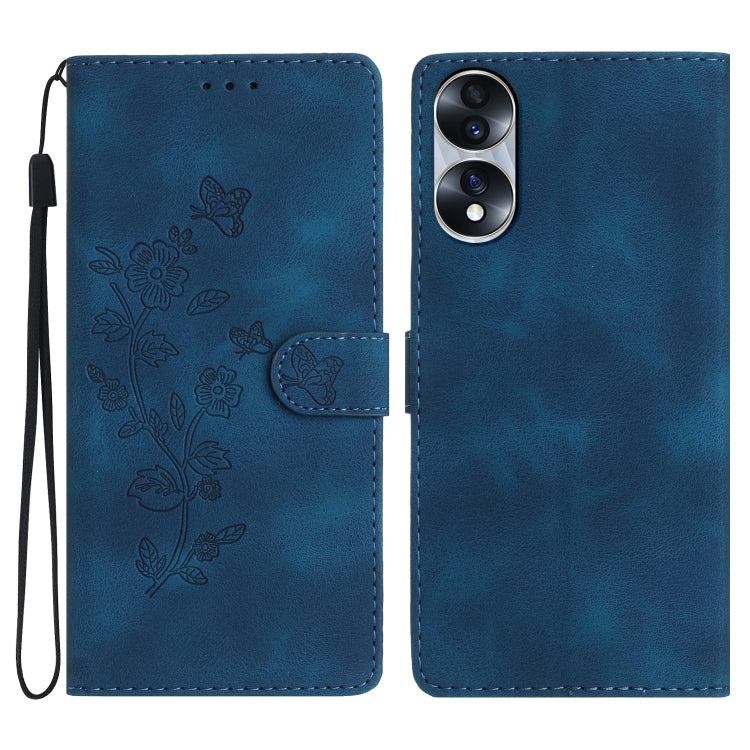 Flower Butterfly Embossing Pattern Leather Phone Case, Series 3