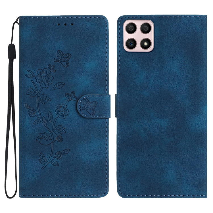 Flower Butterfly Embossing Pattern Leather Phone Case, Series 2