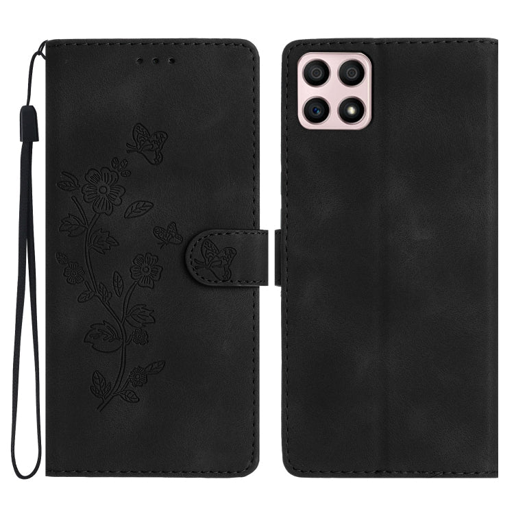 Flower Butterfly Embossing Pattern Leather Phone Case, Series 2