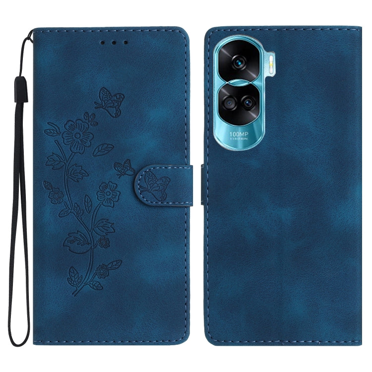 Flower Butterfly Embossing Pattern Leather Phone Case, Series 2