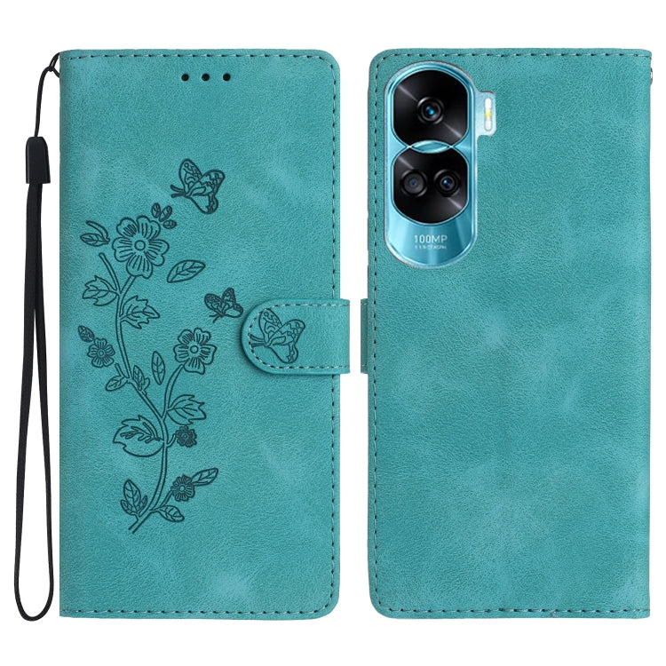 Flower Butterfly Embossing Pattern Leather Phone Case, Series 2