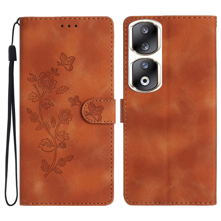 Flower Butterfly Embossing Pattern Leather Phone Case, Series 2